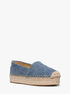 Lynn Logo Embossed Denim Platform Espadrille michael kors lynn logo embossed denim platform espadrille