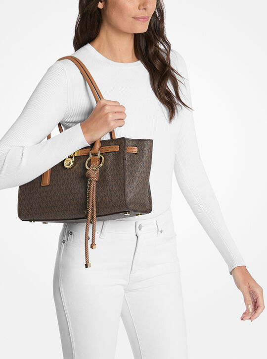 Hamilton Moderne Small Signature Logo Satchel michael kors hamilton moderne small signature logo satchel