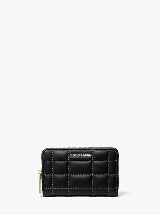 michael kors small quilted leather wallet