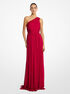 Chiffon Jersey One-Shoulder Gown michael kors chiffon jersey one shoulder gown