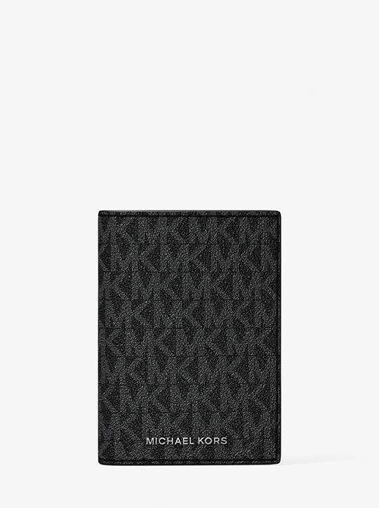 Hudson Signature Logo Folio Card Case michael kors hudson signature logo folio card case