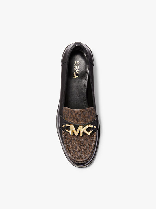 Tiegan Leather and Logo Loafer michael kors tiegan leather and logo loafer