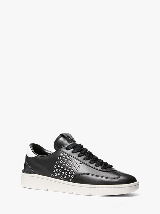 michael kors wilton grommeted leather sneaker
