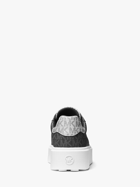 Romey Metallic Two-Tone Signature Logo Platform Sneaker michael kors romey metallic two tone signature logo platform sneaker