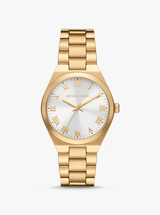 michael kors lennox gold tone watch
