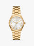 michael kors lennox gold tone watch