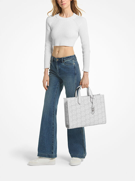 Gigi Large Empire Signature Logo Tote Bag michael kors gigi large empire signature logo tote bag