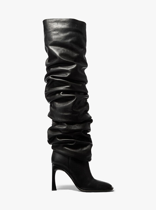 Kelsea Slouchy Leather Boot michael kors kelsea slouchy leather boot