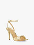 michael kors kiana metallic snake embossed leather sandal