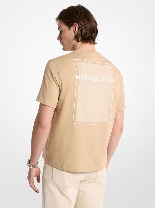 michael kors graphic logo cotton t shirt