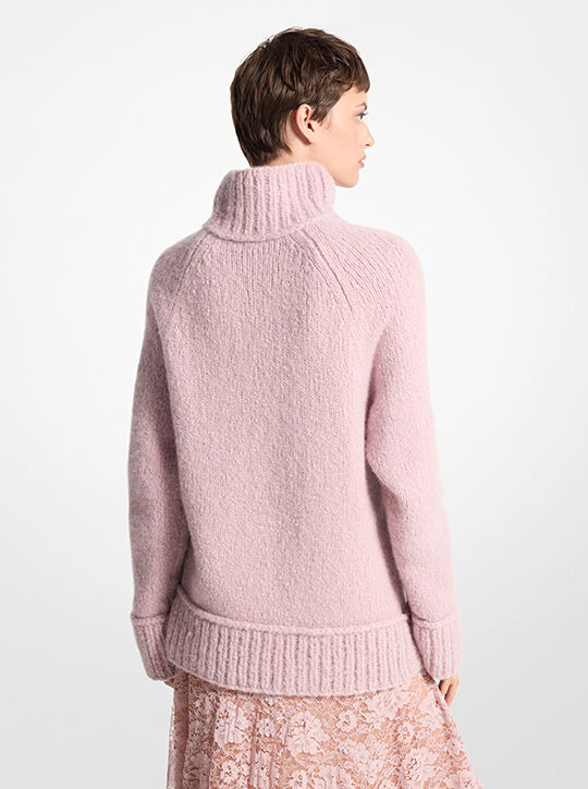 Cashmere and Silk Bouclé Turtleneck Sweater michael kors cashmere and silk boucl turtleneck sweater