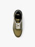michael kors trevor leather and corded twill trainer
