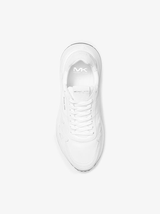 Miles Nylon and Leather Trainer michael kors miles nylon and leather trainer