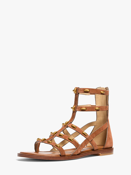 michael kors صندل نوا غلادياتور من جلد الغزال المرصع