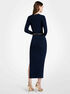 michael kors ribbed stretch viscose belted sweater dress