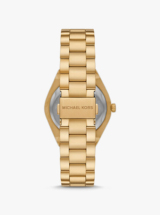 michael kors lennox gold tone watch