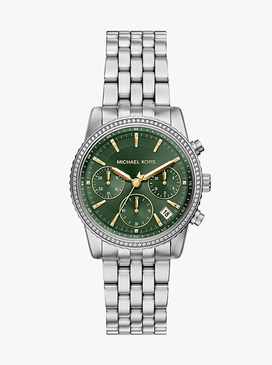 michael kors ساعة مايكل كورس براينت كرونوغراف المصنوعة من الفولاذ المقاوم للصدأ