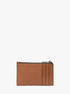 michael kors hudson logo embossed leather card case