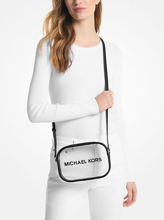 Jet Set Travel Medium Clear Vinyl Camera Bag michael kors jet set travel medium clear vinyl camera bag