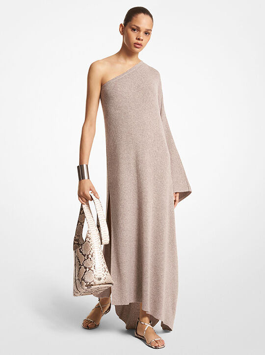 Cashmere One-Shoulder Caftan michael kors cashmere one shoulder caftan