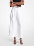 Cropped Stretch Twill Belted Pants michael kors cropped stretch twill belted pants