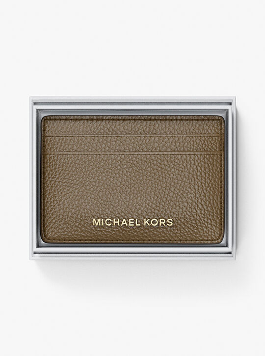 حافظة بطاقات من الجلد المحبب michael kors حافظة بطاقات من الجلد المحبب