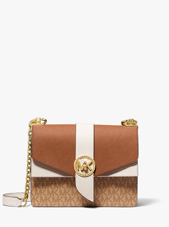In London(中古品) Greenwich Small Color-Block Logo and Saffiano Leather Crossbody