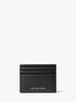 michael kors hudson pebbled leather card case