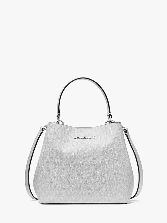michael kors pratt small signature logo shoulder bag
