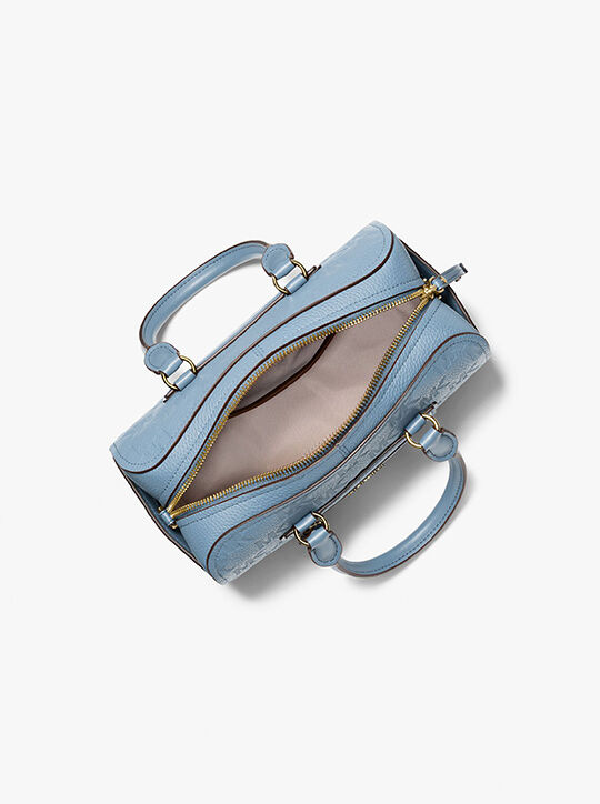Jet Set Travel Extra-Small Logo Embossed Leather Duffel Crossbody Bag michael kors jet set travel extra small logo embossed leather duffel crossbody bag