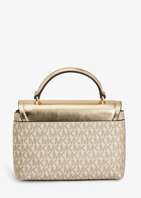 michael kors حقيبة كروسبودي تريبيكا قابلة للتحويل، صغيرة جدًا، بشعار معدني مميز