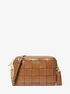 Ginny Medium Woven Leather Crossbody Bag michael kors ginny medium woven leather crossbody bag