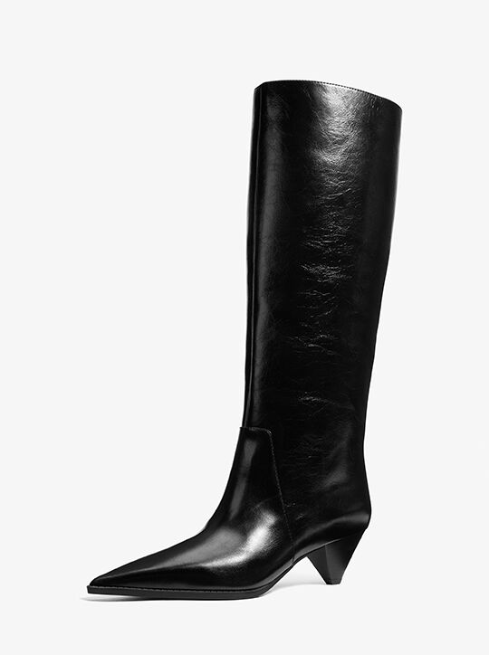 michael kors jayla crinkled leather boot