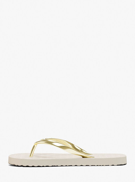 Signature Logo Flip Flops michael kors signature logo flip flops