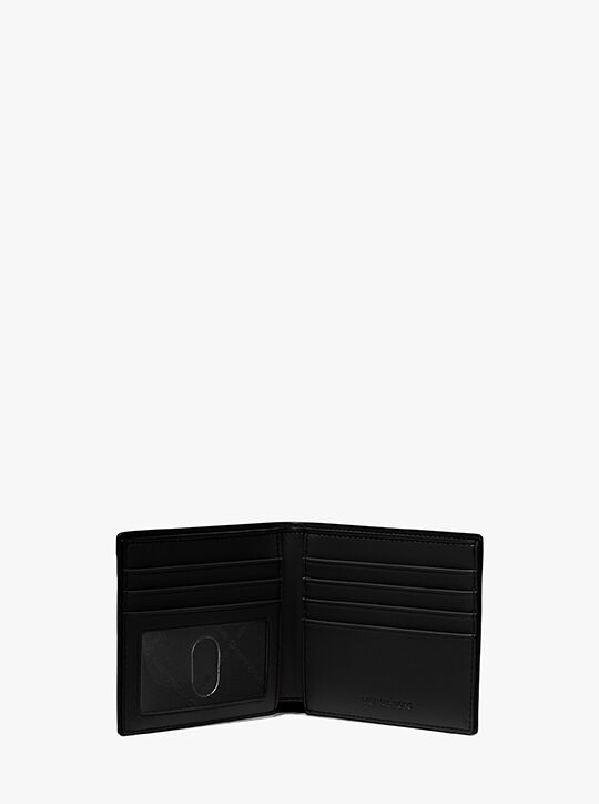 michael kors cooper pebbled leather billfold wallet