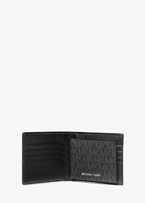 michael kors harrison logo billfold wallet with passcase