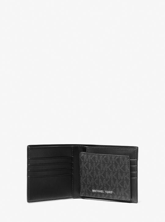 Harrison Logo Billfold Wallet With Passcase michael kors harrison logo billfold wallet with passcase