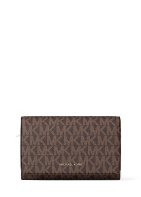 michael kors jet set large signature logo wallet