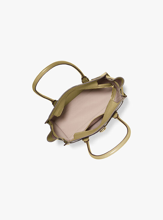 Hamilton Moderne Small Leather Satchel, PISTACHIO | Michael Kors KWT