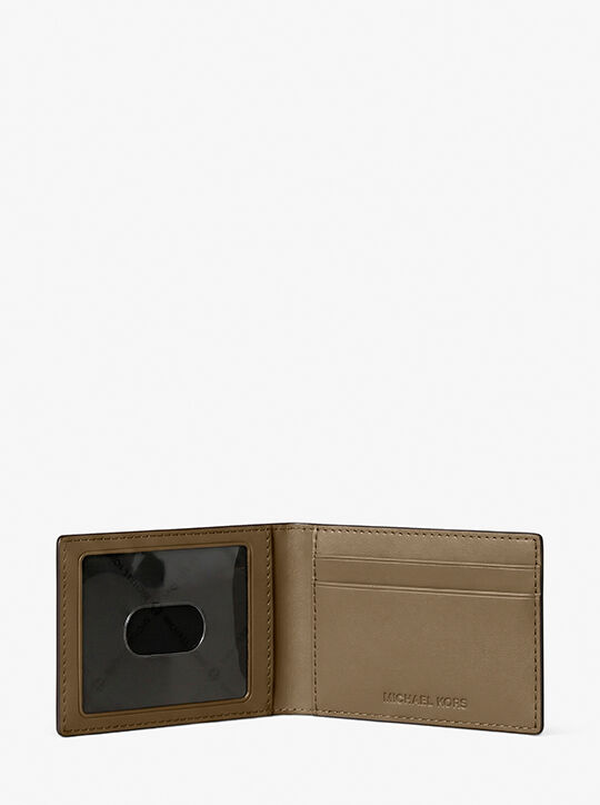 Harrison Logo Billfold Wallet With Passcase michael kors harrison logo billfold wallet with passcase