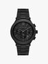 Oversized Billie Frosted Black-Tone Watch michael kors oversized billie frosted black tone watch