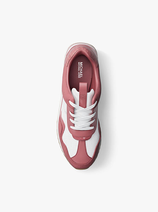 Raina Mixed-Media Trainer michael kors raina mixed media trainer
