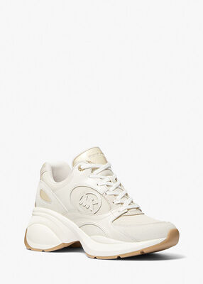 michael kors zuma leather and nylon trainer