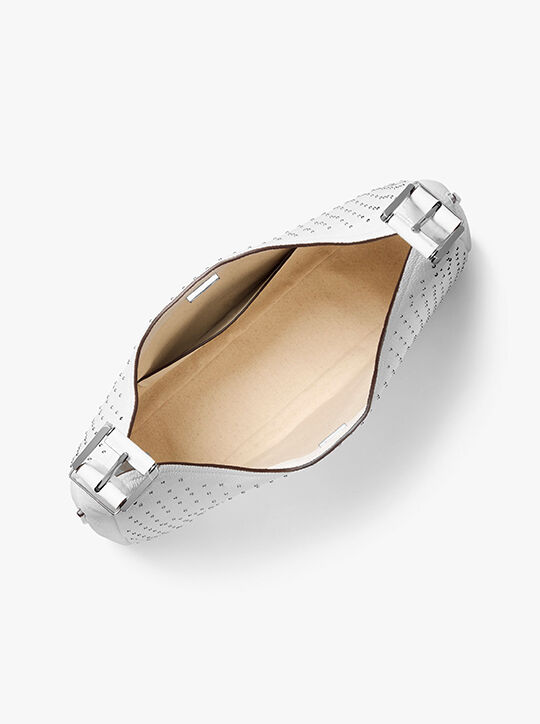 حقيبة كتف نوليتا كبيرة من الجلد المرصع بالحصى michael kors حقيبة كتف نوليتا كبيرة من الجلد المرصع بالحصى