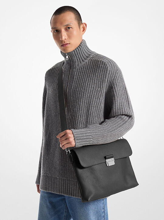 Hudson Pebbled Leather Briefcase michael kors hudson pebbled leather briefcase