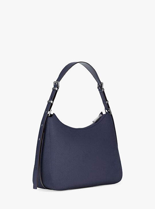 Nolita Medium Nubuck Shoulder Bag, MIDNIGHT | Michael Kors KWT