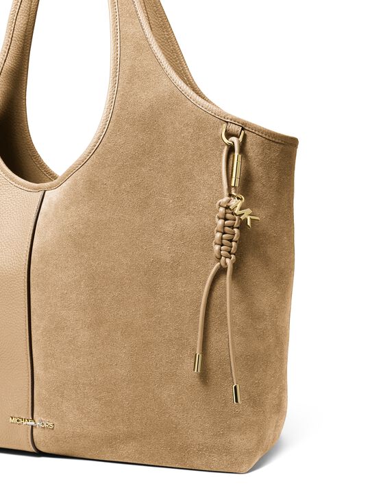 Gold-Tone and Braided Cord Bag Charm michael kors gold tone and braided cord bag charm