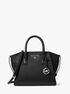 Avril Small Leather Top-Zip Satchel michael kors avril small leather top zip satchel