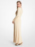 Metallic Stretch Knit Ring Maxi Dress michael kors metallic stretch knit ring maxi dress