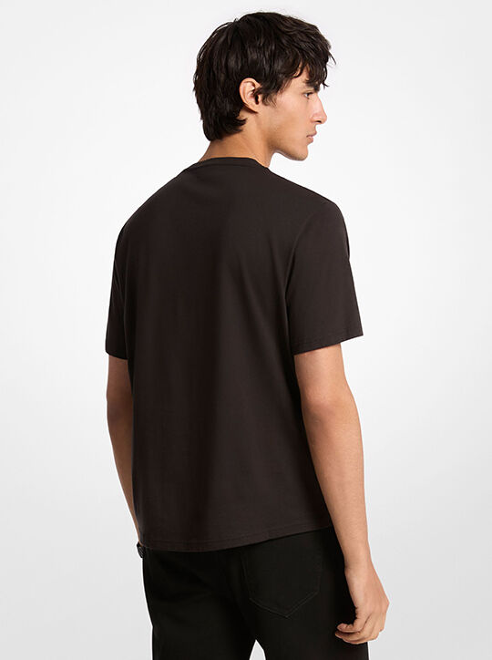 Signature Logo Pocket Cotton T-shirt michael kors signature logo pocket cotton t shirt